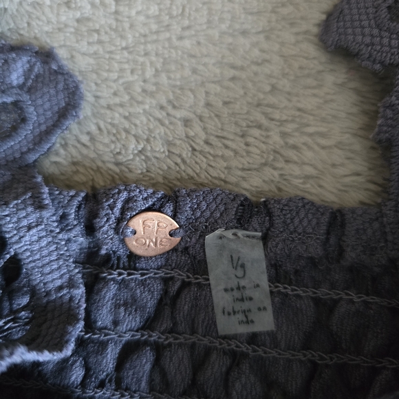 Free People Adella Bralette Charcoal Size Large - Picture 11 of 12